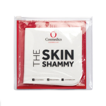 O cosmedics skin shammy in packaging sleeve in front of white background
